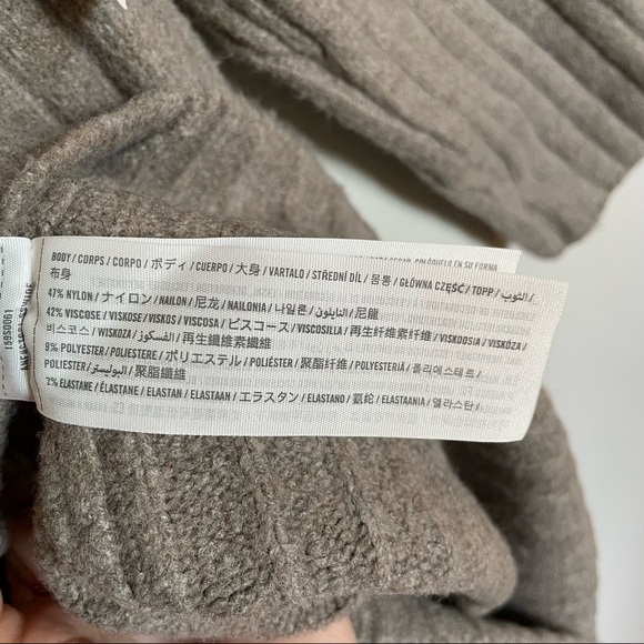 Abercrombie & Fitch Turtleneck Sweater Dress Knit Brown Taupe Women’s XS - Picture 6 of 8